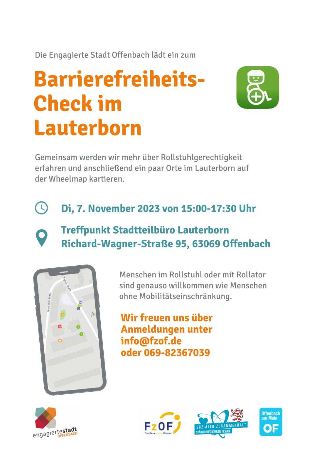 Flyer Wheelmap-Aktion Lauterborn